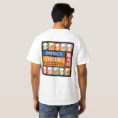 ビールバーポップ・アートのアート名前をカスタムする服 Tシャツ (裏面フル)