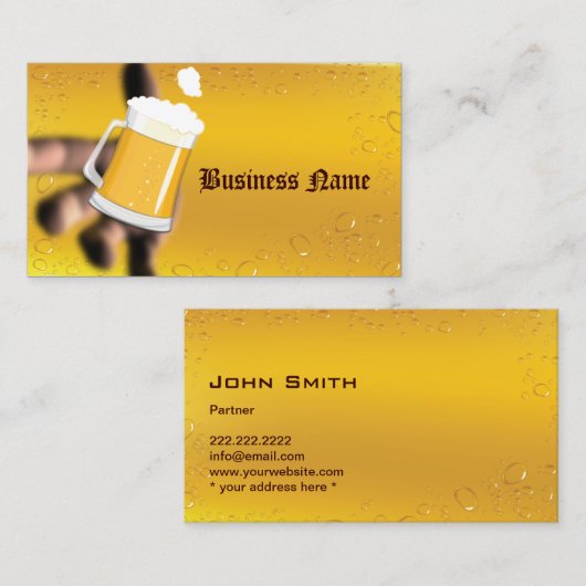 ビールバー酒屋 名刺 (正面/裏面)