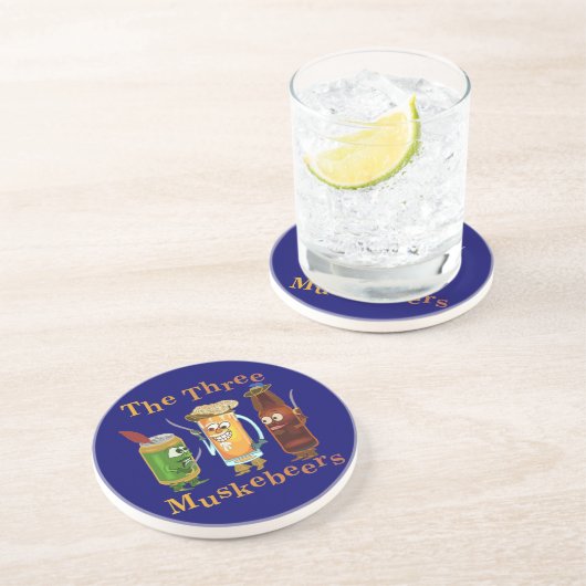 ビールパおもしろいン三発ムスケベユーモアのある コースター (側面)