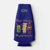 ビールパおもしろいンMonogramと3つのマスケベ ボトルクーラー (正面)