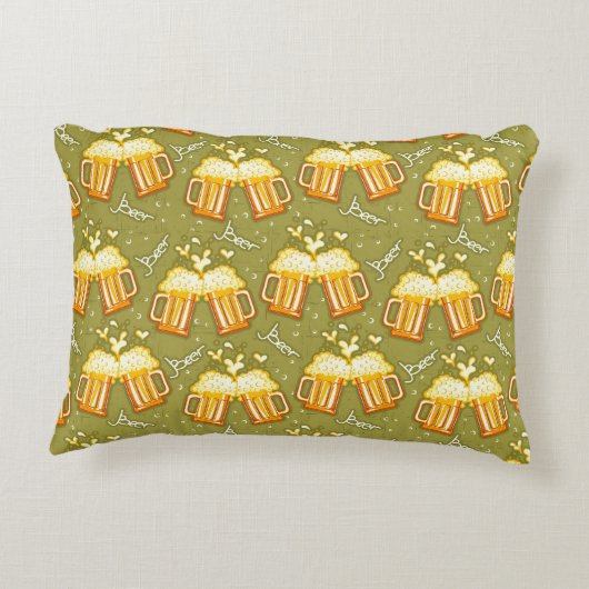 ビールパターンのガラス アクセントクッション (裏面)