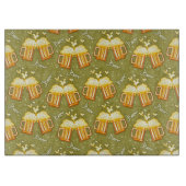 ビールパターンのガラス カッティングボード (正面)