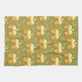 ビールパターンのガラス キッチンタオル (横)