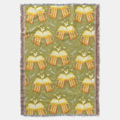 ビールパターンのガラス スローブランケット (正面縦)