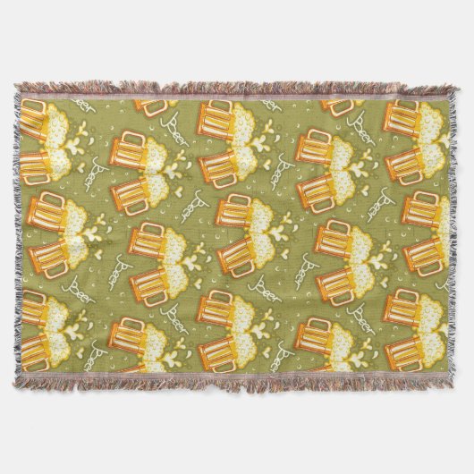 ビールパターンのガラス スローブランケット (正面)