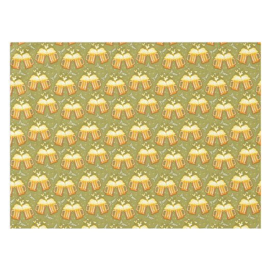 ビールパターンのガラス テーブルクロス (正面(横))