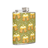 ビールパターンのガラス フラスク (右)