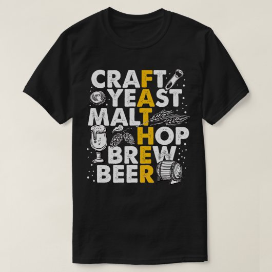 ビールパパビール醸造父ギフト Tシャツ (デザイン正面)