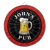 ビールパパーソナライズされたブ ダーツボード (正面)