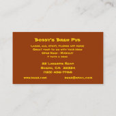 ビールパブ 名刺 (裏面)