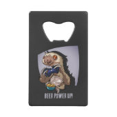 ビールパワーアップ！漫画おもしろいのスロッ遊スのゲーム クレジットカード栓抜き (正面)