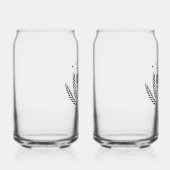 ビールパーソナライズされたグラス ガラス缶 (右)