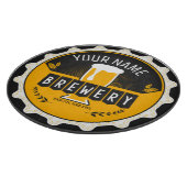 ビールパーソナライズされたボトルキャップバー カッティングボード (角)