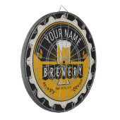 ビールパーソナライズされたボトルキャップバー ダーツボード (正面左)