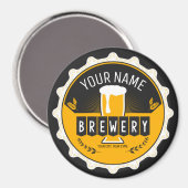 ビールパーソナライズされたボトルキャップバー マグネット (正面/裏面)