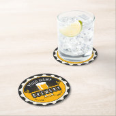 ビールパーソナライズされたボトルキャップバー  ラウンドペーパーコースター (インサイチュ)