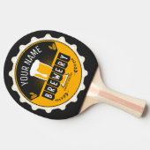 ビールパーソナライズされたボトルキャップバー  卓球ラケット (横)