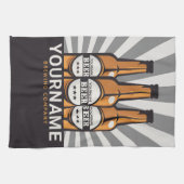 ビールパーソナライズされたボトルクラフト醸造会社 キッチンタオル (横)