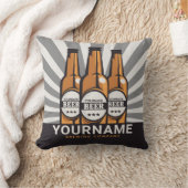 ビールパーソナライズされたボトルクラフト醸造会社 クッション (ブランケット)
