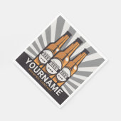 ビールパーソナライズされたボトルクラフト醸造会社 スタンダードランチョンナプキン (角)
