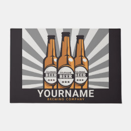 ビールパーソナライズされたボトルクラフト醸造会社 ドアマット