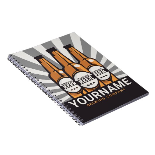 ビールパーソナライズされたボトルクラフト醸造会社 ノートブック (右側)