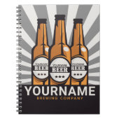 ビールパーソナライズされたボトルクラフト醸造会社 ノートブック (正面)