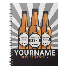 ビールパーソナライズされたボトルクラフト醸造会社 ノートブック