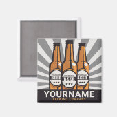ビールパーソナライズされたボトルクラフト醸造会社 マグネット (正面/裏面)