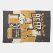 ビールパーソナライズされたボトルスズジーマグ醸造バー キッチンタオル (横)