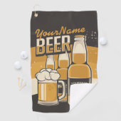 ビールパーソナライズされたボトルスズジーマグ醸造バー ゴルフタオル (インサイチュ)