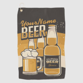 ビールパーソナライズされたボトルスズジーマグ醸造バー ゴルフタオル