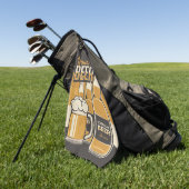 ビールパーソナライズされたボトルスズジーマグ醸造バー ゴルフタオル (グリーン)