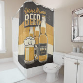 ビールパーソナライズされたボトルスズジーマグ醸造バー シャワーカーテン (インサイチュ)