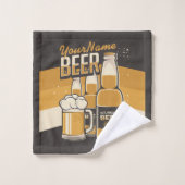 ビールパーソナライズされたボトルスズジーマグ醸造バー バスタオルセット (ウォッシュタオル)