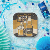 ビールパーソナライズされたボトルスズジーマグ醸造バー ペーパープレート (パーティー)