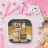 ビールパーソナライズされたボトルスズジーマグ醸造バー ペーパープレート (パーティー)