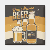 ビールパーソナライズされたボトルスズジーマグ醸造バー マグネット (正面)