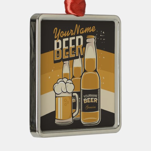 ビールパーソナライズされたボトルスズジーマグ醸造バー メタルオーナメント (右)