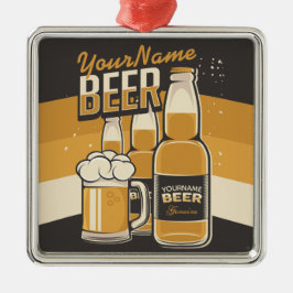 ビールパーソナライズされたボトルスズジーマグ醸造バー メタルオーナメント