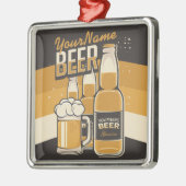 ビールパーソナライズされたボトルスズジーマグ醸造バー メタルオーナメント (左)