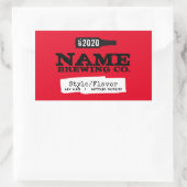 ビールパーソナライズされたボトルラベルシール 長方形シール (バッグ)