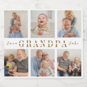 ビールパーソナライズされたボトルラベル | グランドパ写真 ビールラベル (シングルラベル)