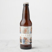 ビールパーソナライズされたボトルラベル | グランドパ写真 ビールラベル (正面)