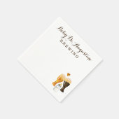 ビールパーソナライズされた醸造所ベビシャワービ素朴ールトースト スタンダードカクテルナプキン (角)