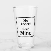 ビールパーソナライズされた鉱山 タンブラーグラス (正面)