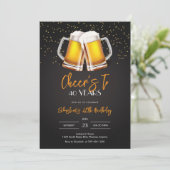 ビールパーティーお祝い誕生日招待状 招待状 (スタンド正面)