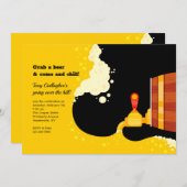 ビールパーティーのご招待 招待状 (正面/裏面)