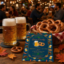 ビールパーティー招待状 陽気なバイエルン風
