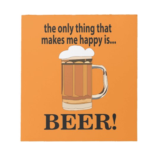 ビールパーティー飲みおもしろいビール ノートパッド (正面)